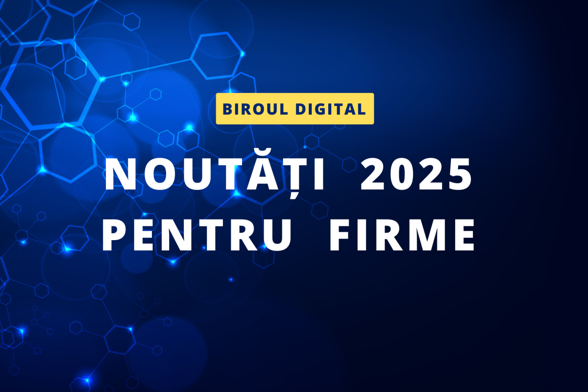 Noutati 2025 Pentru firme